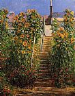 Claude Monet The Steps at Vetheuil painting